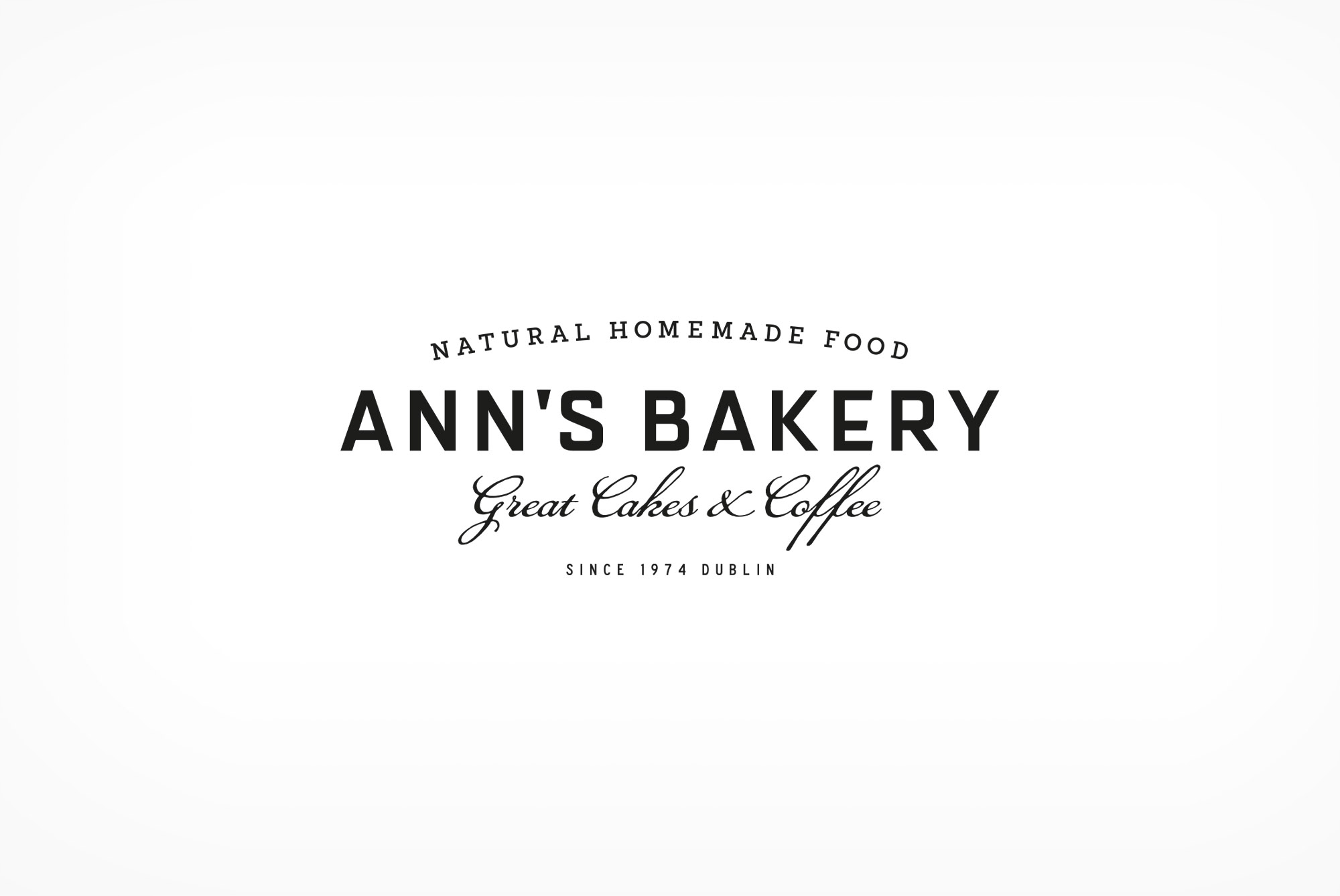 Ann's Bakery Great Cakes and Coffee Dublin brand logo.