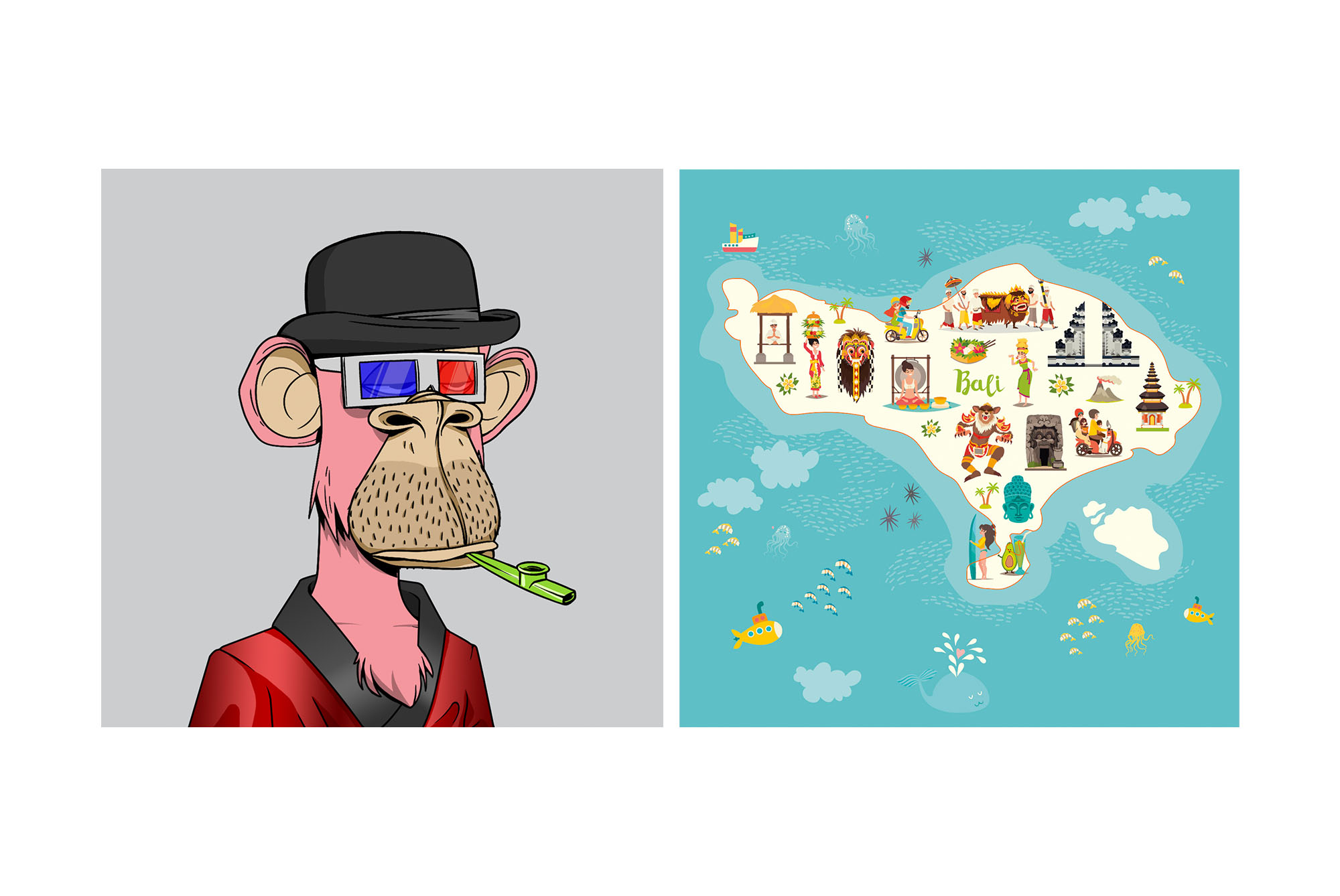 Monsieur L’Amour, the Bored Ape in the land of Bali.