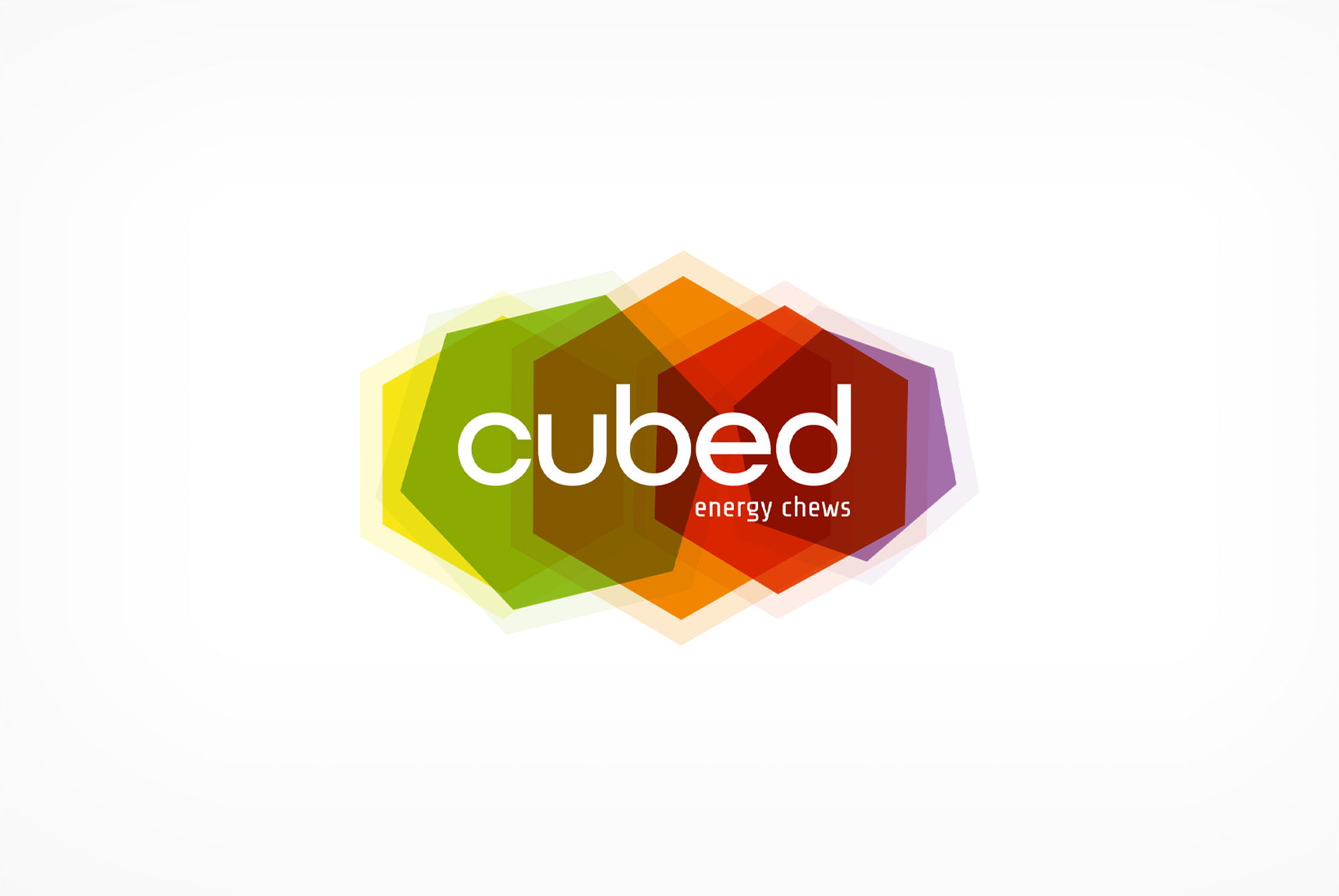 3D cubes flattened represent the different chewable flavours