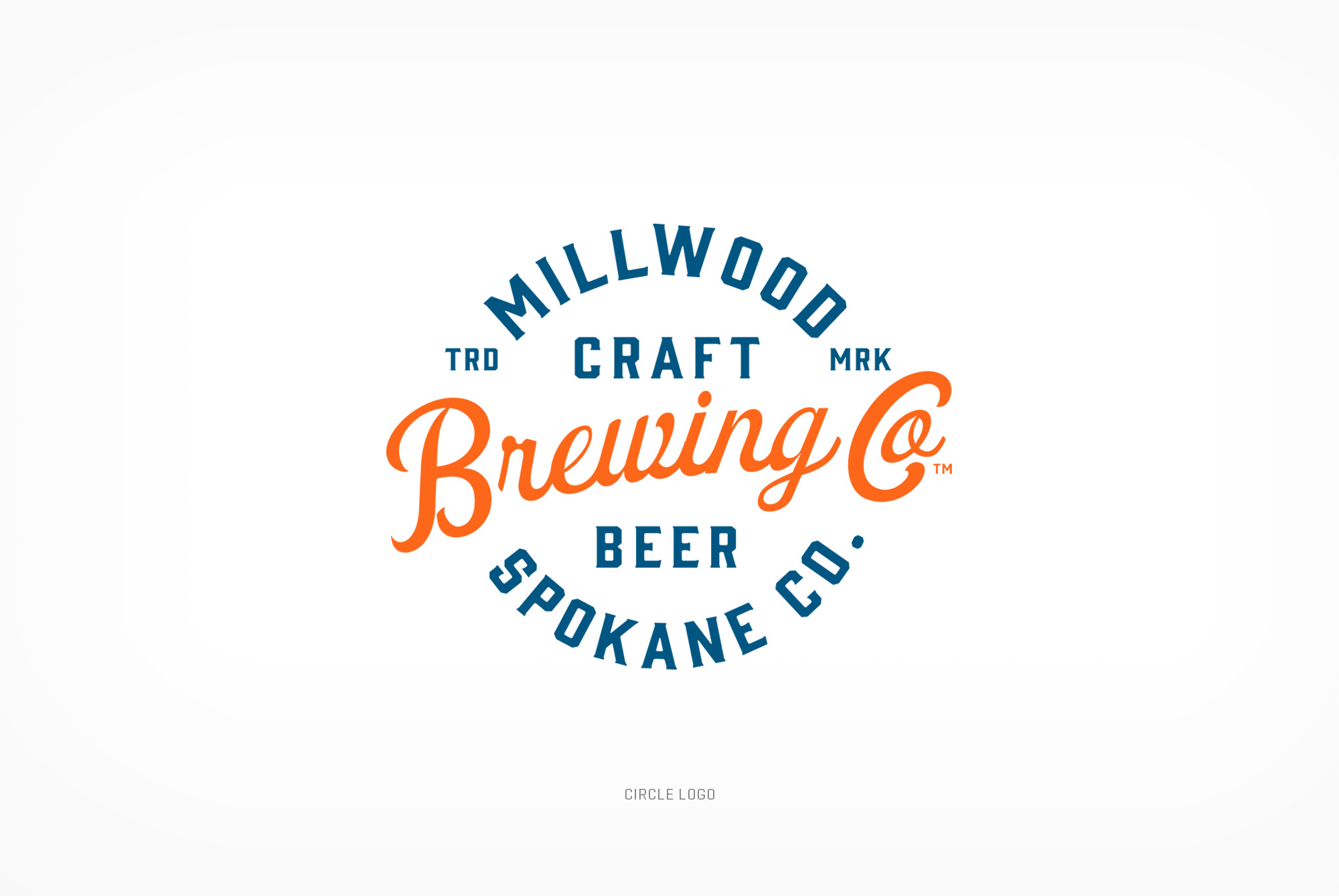Millwood Washington based Millwood Brewing Company brand circle logo.