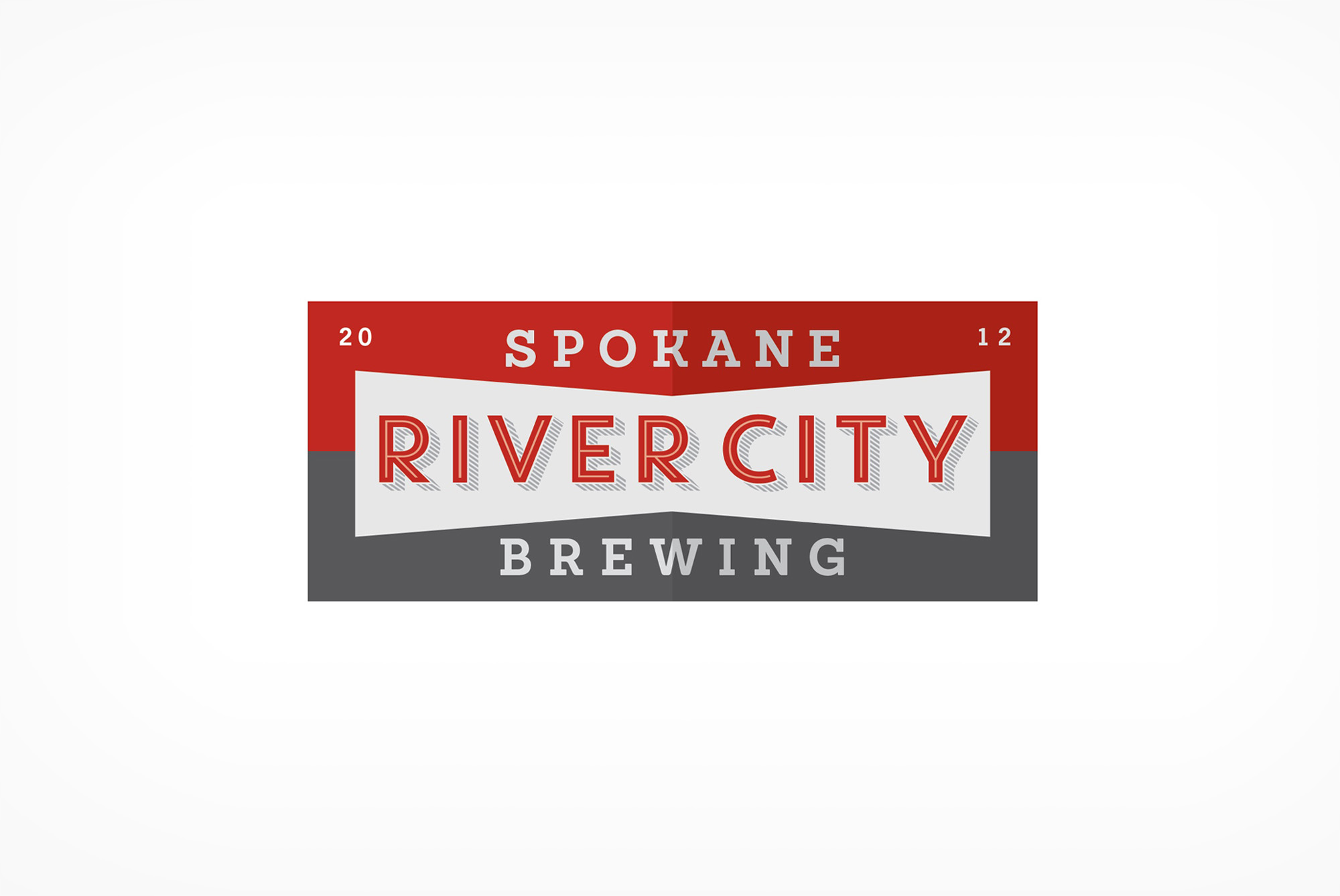 Craft beer company River City Brewing brand logo.