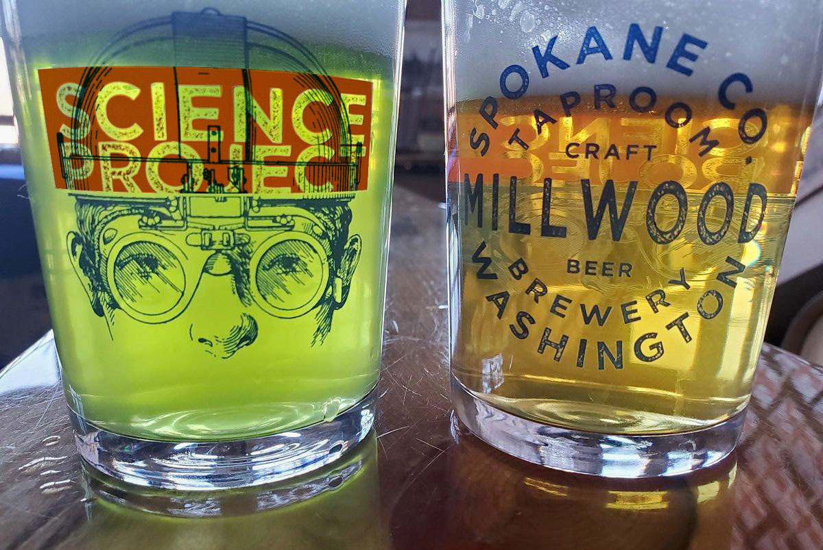 Millwood Brewing Company craft beer pint glass label designs