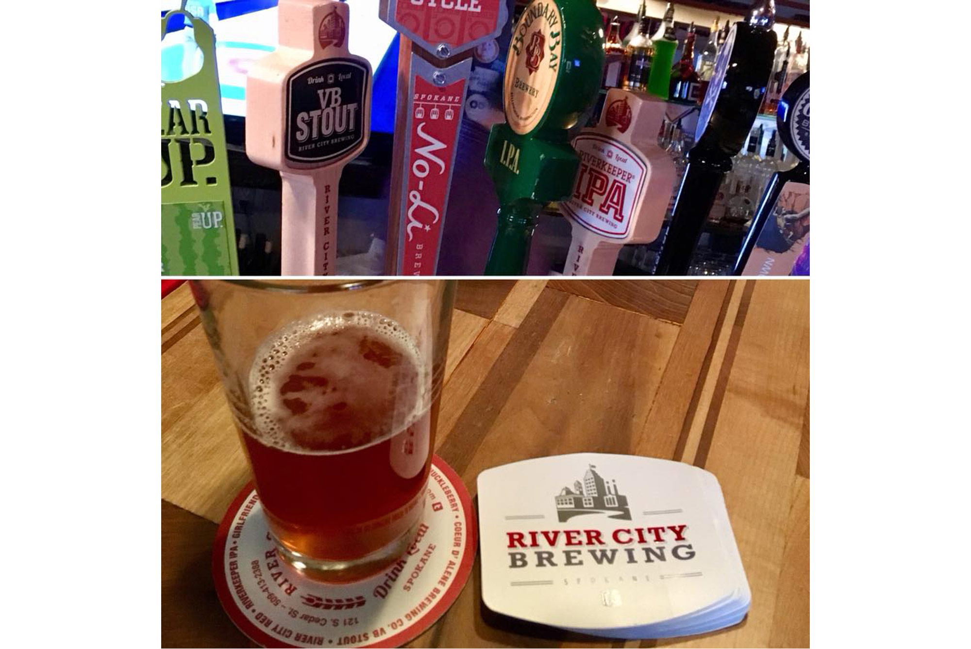 Brand logo design for craft beer company River City Brewing.