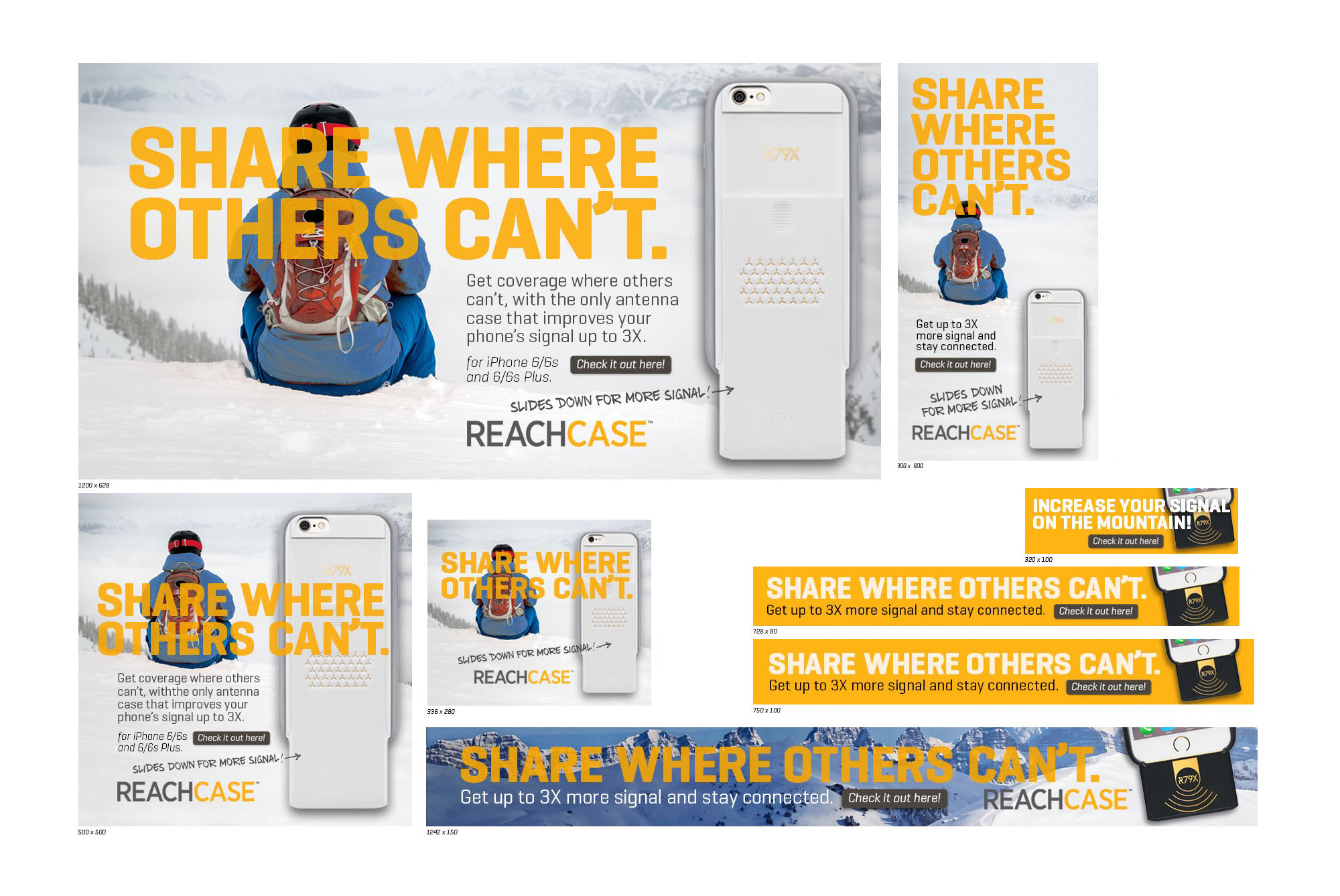 Reachcase Care social media ad designs.