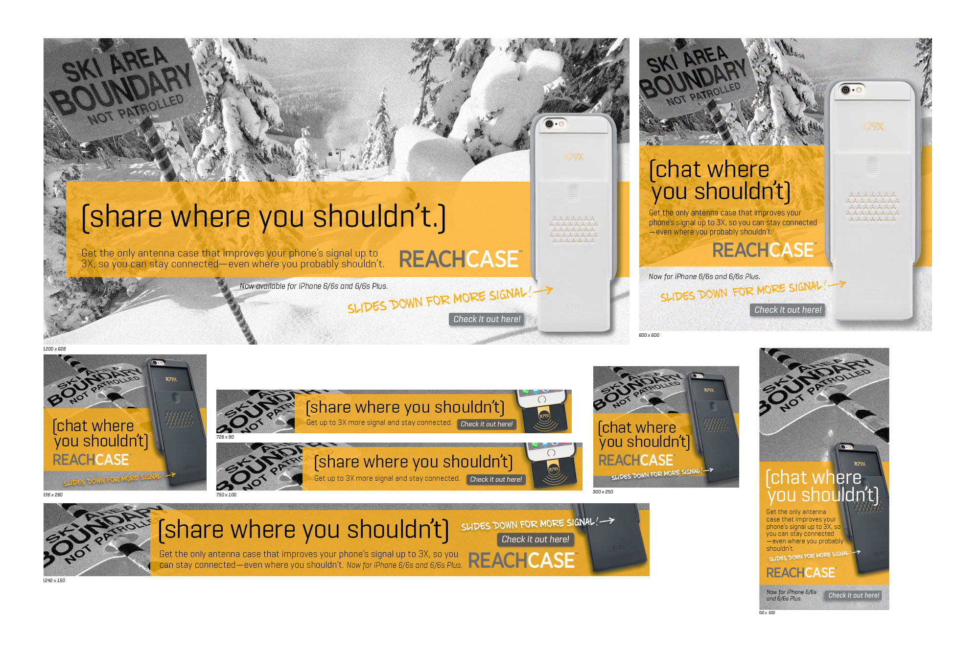 Reachcase social media ad designs.